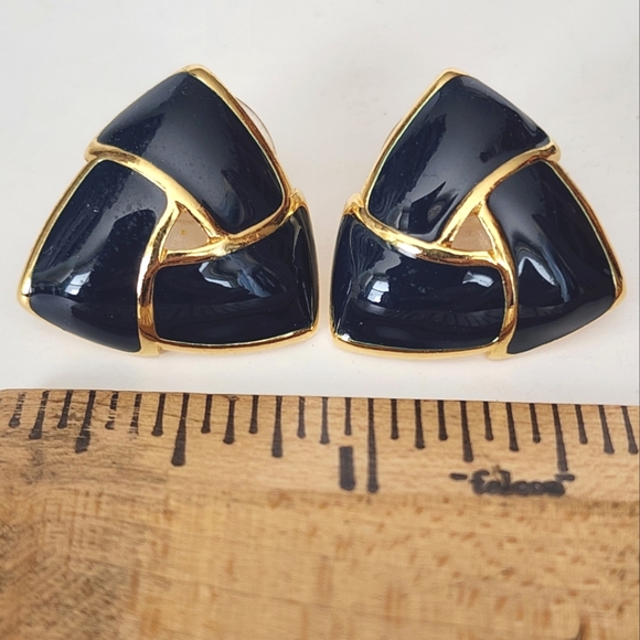 Vintage Monet Pierced Earrings - Picture 6 of 7